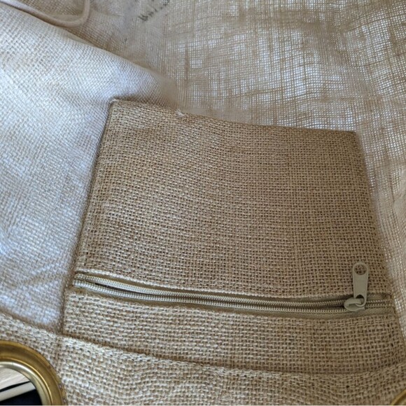 Boho Brown Jute Anchor Coastal Beach Tote Bag - Picture 5 of 7